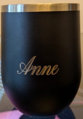 Wine Glass Size Stainless Mug - Personalized